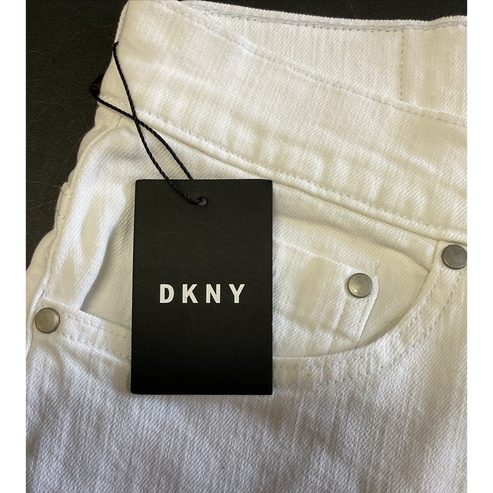 NWT! Men's DKNY White Bedford Jeans Straight Stretch Painters - W40 x L30 - Picture 2 of 8